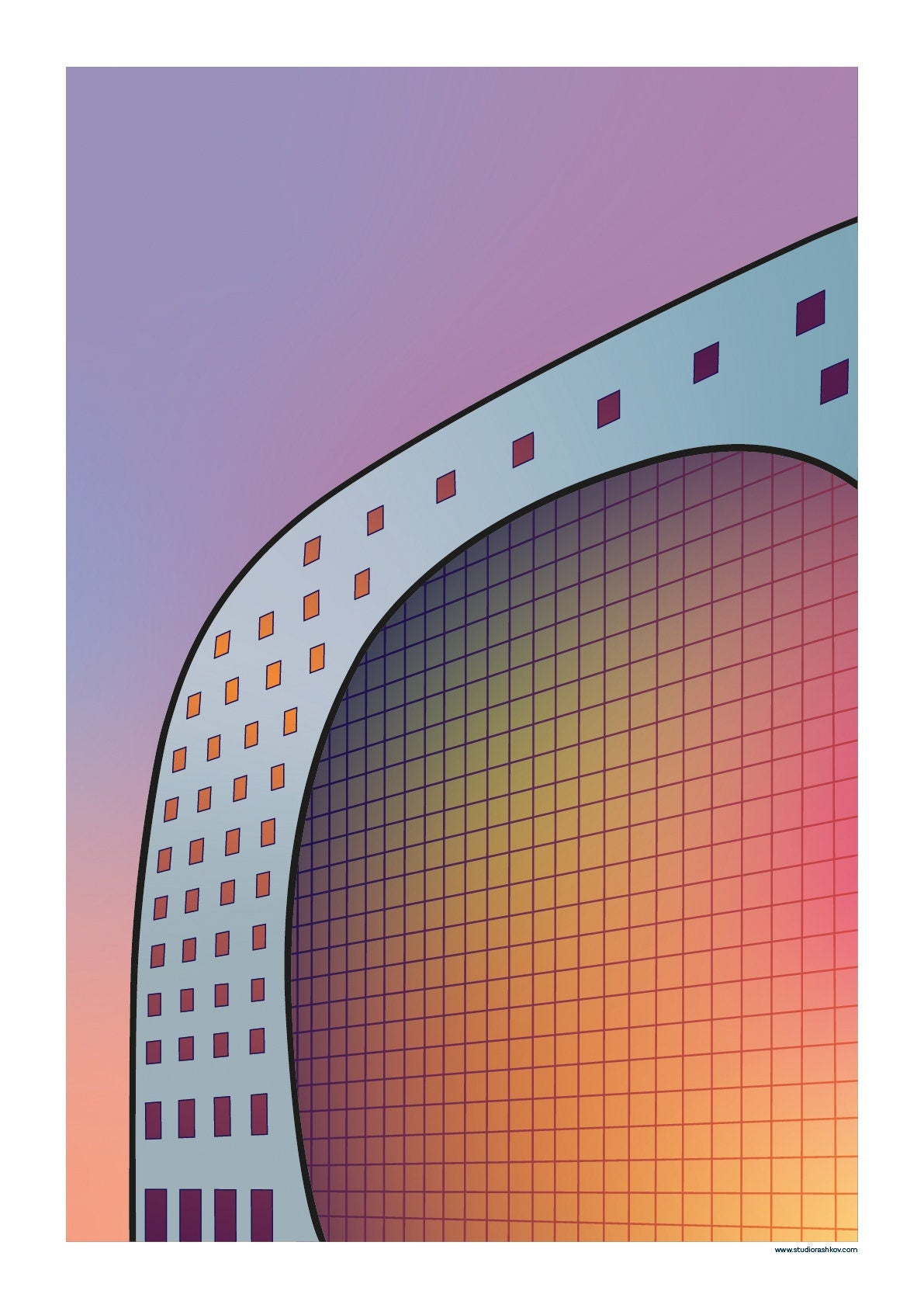 Set artprints 'Radiant Gradient | Centraal Station | De Pot | De Markthal'