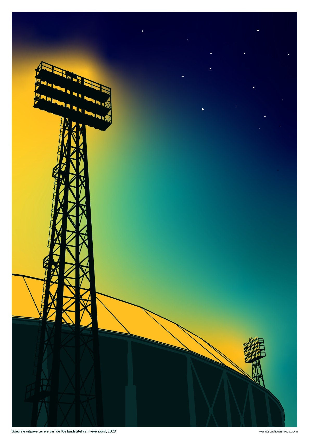 Poster Rotterdam | De Kuip | Artprint Stadion Feyenoord